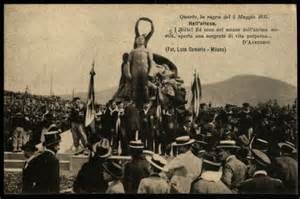 "L'inaugurazione del 1915 alla presenza di Gabriele D'Annunzio".